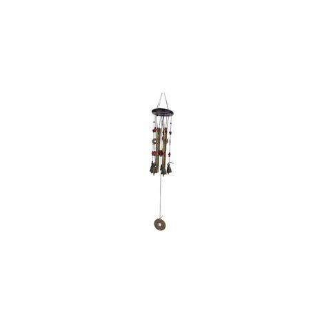 Carillon éolien en bronze à 4 tubes et 5 cloches, idéal pour jardin ou extérieur. Cadeau idéal. (1/5)