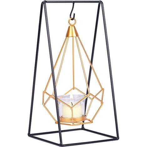 Candle holders Decoration, Candle holder geometrique in Metal Candle holder Iron Forged Style Nordique Photophore in Metal Bracket of Candle in Glass Geometrique in Metal Candle holder Geometrique Sus (1/4)