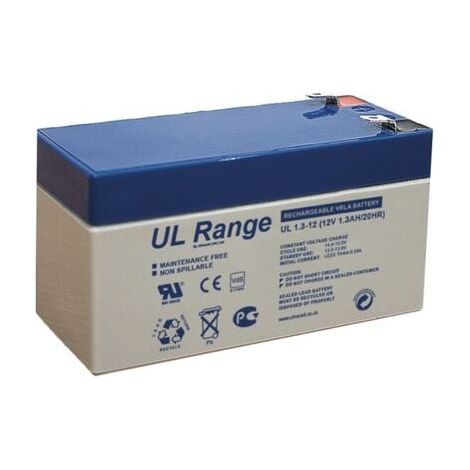Batterie plomb - Ultracell UL 1.3-12 - 12V 1,3Ah, gamme UL