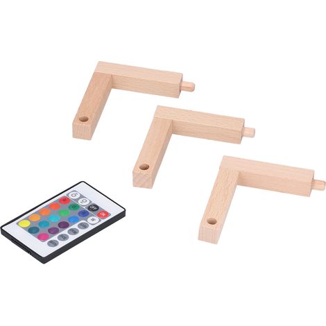 Mondlampen-Platine mit 16 LED-Farben, USB-aufladbar, Fernbedienung, Touch-Steuerung, dimmbar, inklusive Holzständer (1/5)