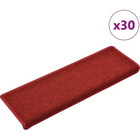 Stufenmatten 30 Stk. 65x21x4 cm Rot Rechteckiger Rand