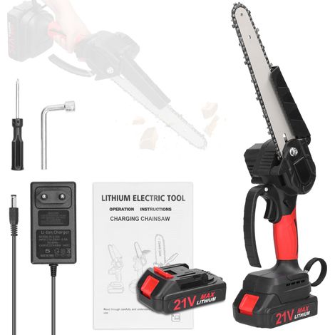 Irovami Scie élagage 21V 8″ sans balais – Lubrification, jardin – Idéal pour arbres, verger, coupe (1/5)
