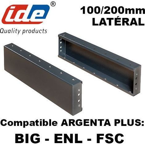Socle Latéral De Hauteur 200mm Pour Armoire électrique Argenta Big De Largeur 400mm