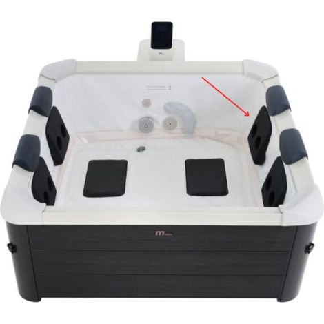 Cuscino lombare per vasca idromassaggio serie Mspa - set da 4 pz