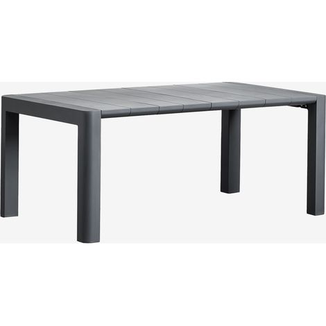 SKLUM Rechteckiger Gartentisch Arnadine Grau Graphit 180 x 100 cm                                 