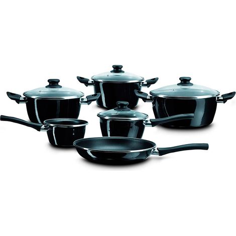 FPLUS bateria magefesa 6pzas+4 tapas naccarii , Fabulosa batería de acero vitrificado tiene todo lo necesario para tu cocina
Antiadherente reforzado libre de pfoa
Apta para todo t (1/5)