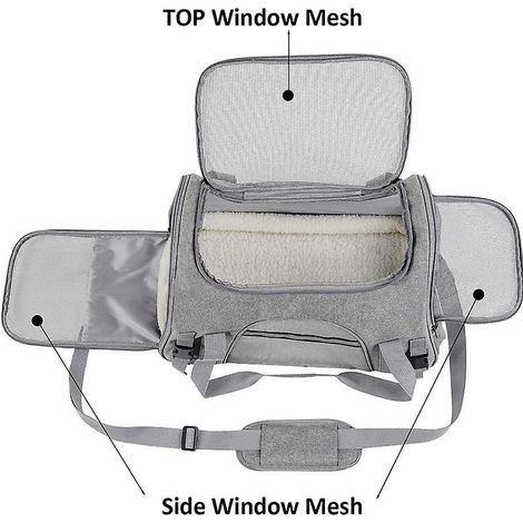 sac De Transport Pour Chat Pliable Et Lavable - Violet (442825cm) Pour Chat Chaton Chiot Lapin Animal De Compagnie, Certification Aronautique (1/3)