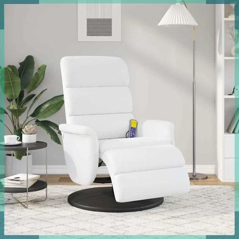 42018590 Fauteuil inclinable Blanc 98 x 71 x 106 cm PU (1/5)