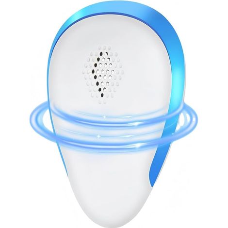 Répulsif ultrasons bleu lac puissant contre rongeurs et insectes, sans risque pour humains et animaux domestiques (1/5)