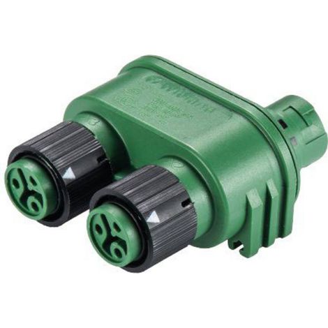 Wieland Electric 46.030.1255.7 Répartiteur pour connecteur rond Nombre total de pôles: 2 + PE Série (1/2)