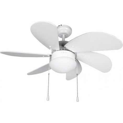 Ventilatore da soffitto Orbegozo Luce LED 6 pale 3 velocità Bianco Ventilazione efficiente (1/5)