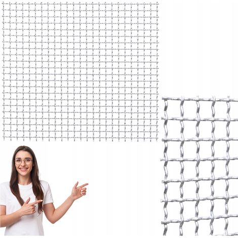 Tôle ondulée galvanisée en acier tissé 510x480cm 20x20mm fi 3.6