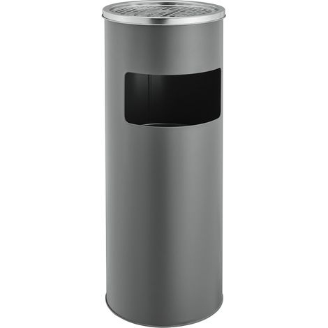 Svita – Cendrier sur pied 30L avec poubelle intégrée – Acier inoxydable – Résistant aux intempéries – Dimensions 60x25cm – Nettoyage facile (1/4)
