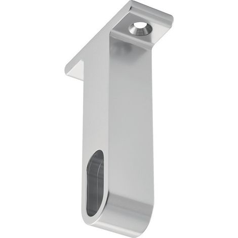 Support tube cintre armoire 1190 Profilé en aluminium anodisé argenté, fixation au plafond 30x14mm HERMETA