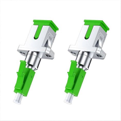 Convertisseur fibre optique monomode SC/femelle vers LC/mâle, perte de couplage inférieure à 0,2 dB, haute vitesse (lot de 2) (1/5)