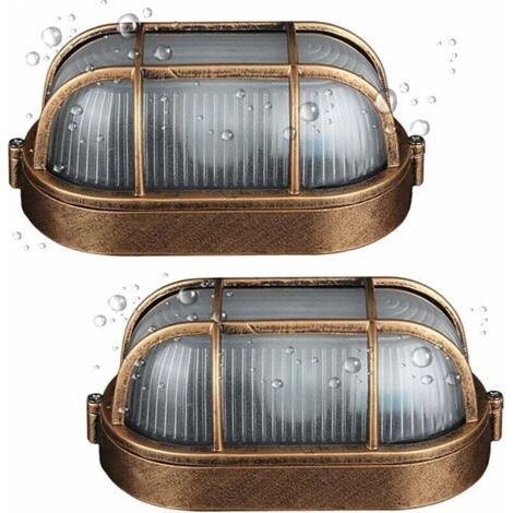 (2 pack)Applique D'extérieur,Lampe Ovale En Aluminium Moulé Sous Pression Applique,Murale Marine Nautique Lumière Vintage Industrielle,Lampe De Bateau,Décoration Mur Patio Couloir Lampes
abat-jour