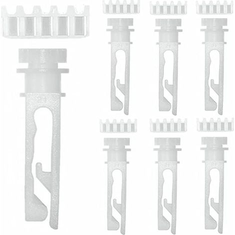 Lot de 6 clips de réparation pour stores verticaux en POM, utilisés pour réparer les stores verticaux, les lamelles et les rideaux, blancs (1/5)