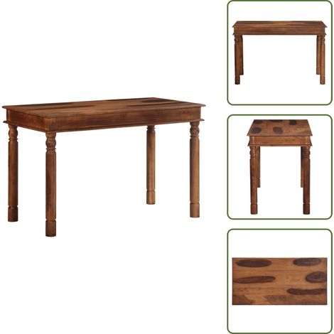 Table à manger 120x60x77 cm bois massif d'acacia - Table À Manger - Tables À Manger - Table De Salle À Manger - Table De Cuisine