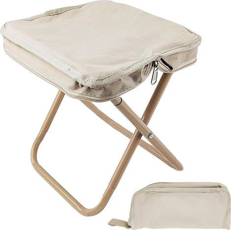 Tabouret Pliant, Chaise de Camping Pliable, Portable Siege de Peche, Petit Tabouret Pliable pour Activités de Plein Air pour Voyages, Randonnée, Jardin, Pêche, Barbecue, Plage (Kaki) (1/5)
