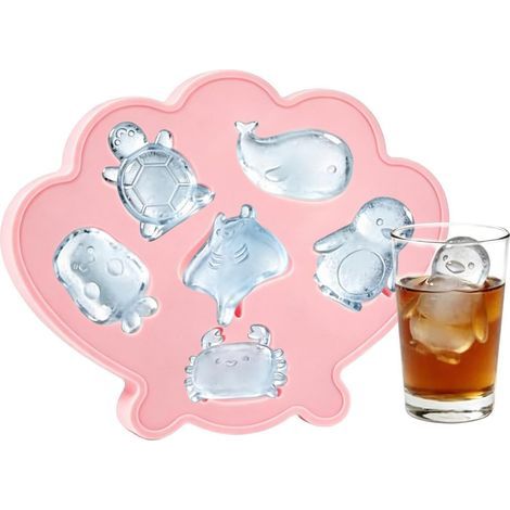 Stampo per ghiaccio in silicone per animali – Stampo antiaderente a 6 cavità di qualità alimentare, vassoio congelatore riutilizzabile per whisky, cocktail, succhi, caramelle, cioccolato (1/5)