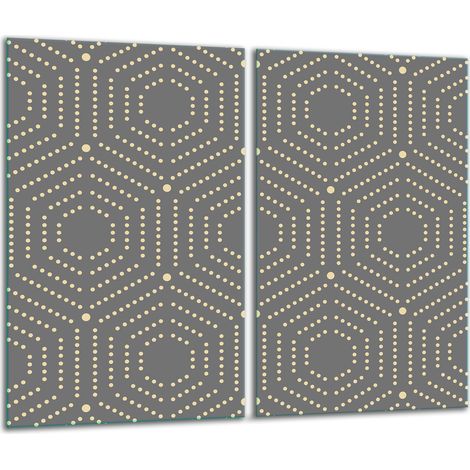 Tagliere in vetro 2 pezzi 30x52 cm con motivo (1/5)