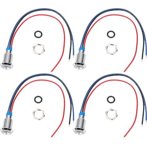 4 Kits LEDs Ronds Pré-câblés Étanches 2 Couleurs Anode Commune 12-24V 12mm (Rouge et Vert) (1/5)