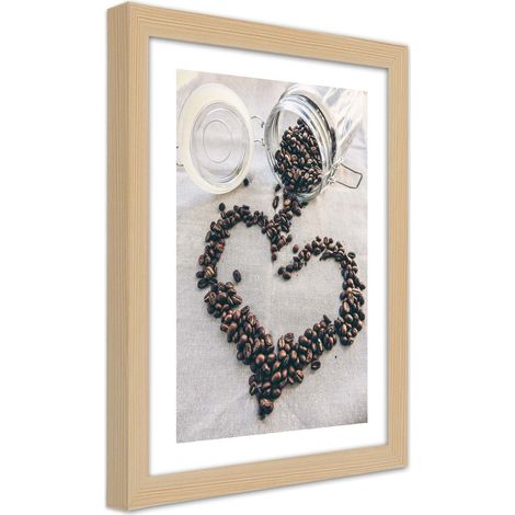 Quadro con cornice, Amore per il caffà¨ - 40x60 (1/5)