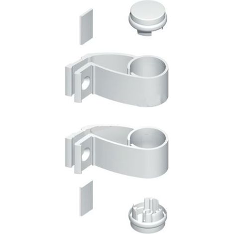 Kit soporte mango Diva X LA CROISÉE DS Ø 35 - Blanco 9016 B3 - DS7318-785
