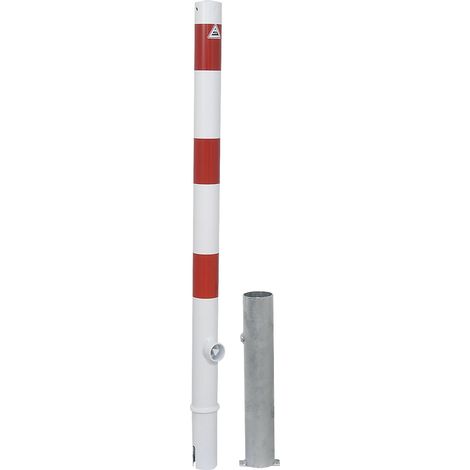 Schake, Potelet de délimitation, Ø 60 mm, blanc / rouge,