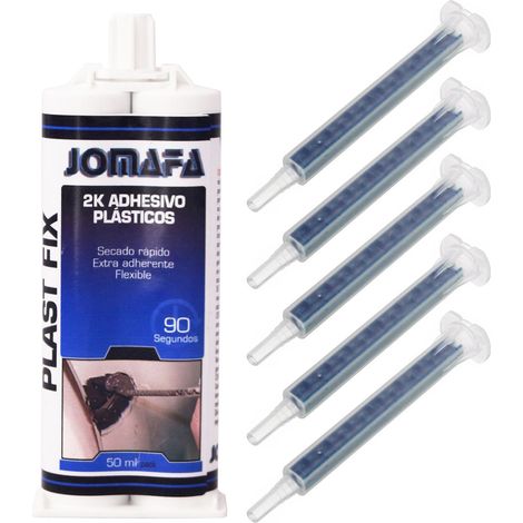 2K ADHESIVO BICOMPONENTE PARA PLASTICOPegamento de reparacion de plasticos,  50ml + 5 CANULAS DE APLICACIÓN (1/2)