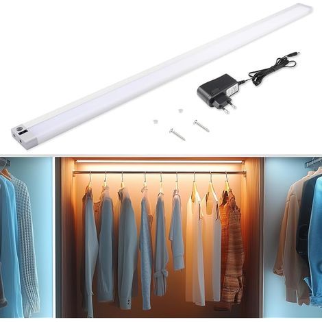 LED Lampe de Placard, 8W 620Lm 4000K Lumière d'Armoire, avec capteur infrarouge, Éclairage Blanche Neutre pour Armoire/Cuisine/Cabinet, 573mm (1/5)