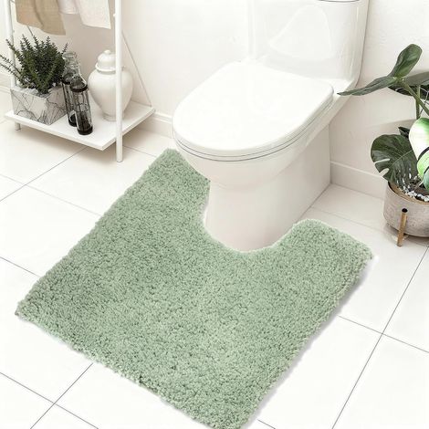 Microfibre Tapis de Bain 50x50 cm,Tapis de WC Contour Antidérapant (1/5)