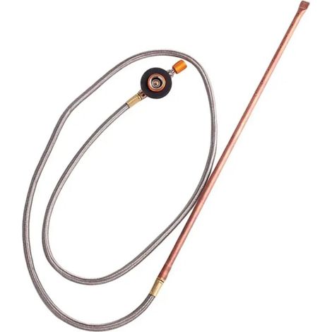 Allume-feu portatif à gaz avec tuyau flexible de 1 m, idéal pour cheminée, barbecue, cuisine en plein air, pique-nique et réchauds portables.