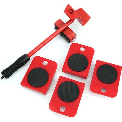 Kit de Deplace Meuble Lourd, avec 4 Pack de Glisseurs Mobiles Lourds, Outils de Déplacement de Meubles de Rouleau de Meubles Jusqu (1/5)
