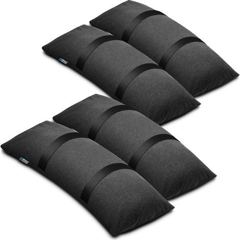 Contrepoids pour base de parasol, paquet de 4 – peuvent être remplis de sacs de sable, adaptés aux bases de parasol et aux supports de terrasse. (1/5)