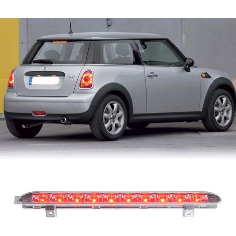1 pièce Lentille Transparente de Couleur Rouge Feux de Stop de Montée Centrale de Troisième Sécurité Compatible avec Mini Cooper R56/R56 LCI 2007-2013 R60 Countryman 2010-2016