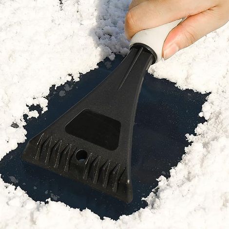 Juego de 2 raspadores de hielo para parabrisas de coche (10,8 x 3,2 x 27 cm), con mango de espuma para camiones, SUV y parabrisas de coche, herramienta para quitar nieve, color negro. (1/2)