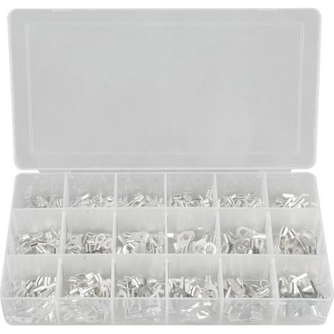 420-piece assortment kit of uninsulated U-type crimp terminals, 18 values, (1/5)