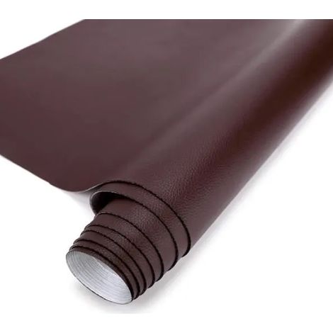 Patch Simili Cuir - Autocollant 50 x 137 cm - Pour Rénovation de Canapé en Cuir ou Simili Cuir - Brun - 1 Pièce
