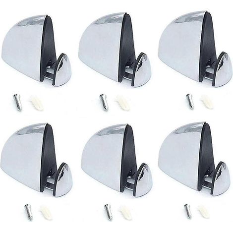 Lot de 6 supports d'étagère en verre réglables, finition chromée polie, fixation murale pour étagères de 3 à 13 mm d'épaisseur. (1/4)