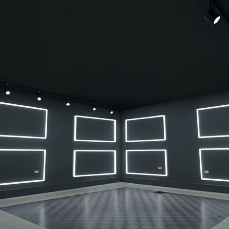 Luci LED a soffitto car detailing SOGI LAM-RA02 - 1 rettangolo - 6500 K - 96 W - 2451x1243 mm (1/4)