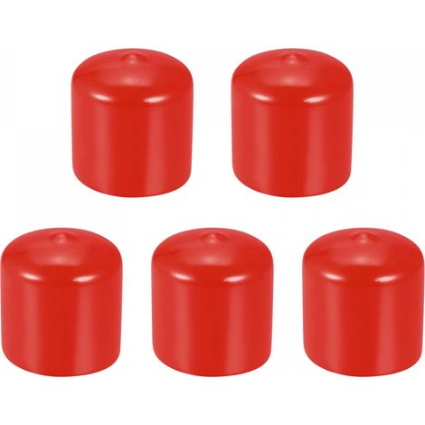 5 Paquet 30mm ID Rouge Vis Filetage Protecteurs Caoutchouc Terminal Capuchons Boulon Couvercles pour Vis Boulon Meubles Tuyau (1/5)