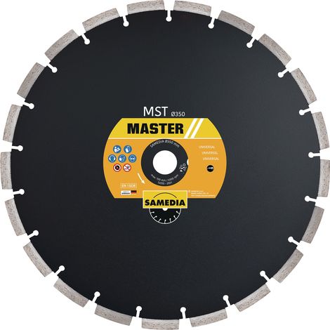 Disco diamantato MST D. 400 mm perforazione di 20 mm saldata 11 mm