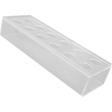 Vase à fleurs en acrylique transparent, multi-trous, élégant vase rectangulaire long décoratif pour mariage, maison, décoration de table à manger, 30 cm / 11,7 pouces (1/5)