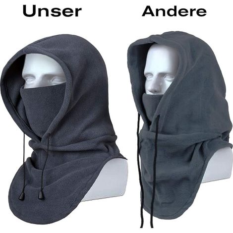 Pasamontañas ajustable y resistente al viento, ideal para esquiar, montar en moto y practicar actividades invernales al aire libre. Unisex, talla única, color gris. (1/4)