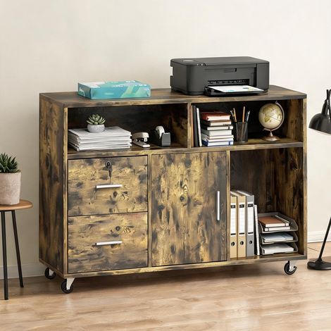 Meuble de rangement de bureau en truciolato 100 x 35 x 65 cm (1/5)