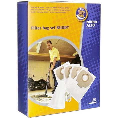 Ersatzteil - 4er Pack Staubsaugerbeutel + 1 Wasserfilter BUDDY -  - NILFISK