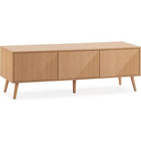 Mueble Tv Telmo 3 puertas color Roble 130 cm