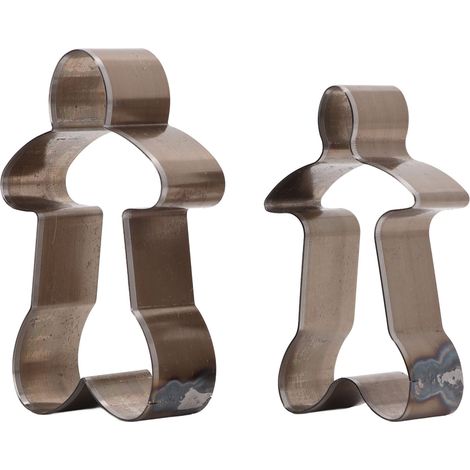Lot de 2 découpoirs cuir forme poupée haute en acier allié outils de perçage manuel pour artisanat DIY (1/5)