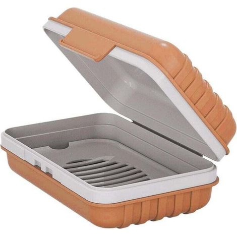 Récipient à savon de voyage, support de barre de savon avec couvercle, étui à savon de voyage portable, porte-savon étanche de voyage, adapté aux voyages, au camping, à l'extérieur, à la salle de spor (1/4)